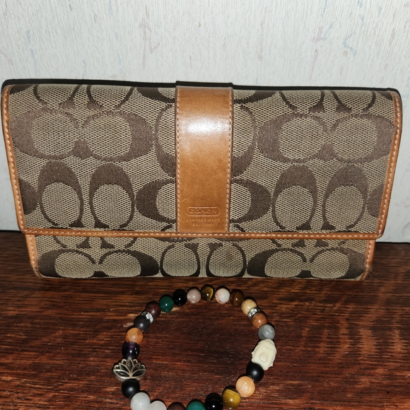 Coach Accessories - Coach Wallet and Beaded Bracelet BUNDLE